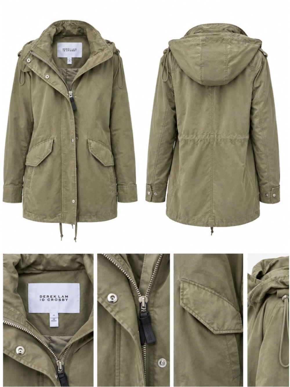 10 Crosby Derek Lam Olive Green Utility Jacket